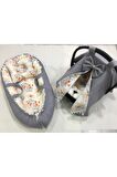 Gri Puset Örtüsü, Puset Minderi ve Babynest 3'lü Set