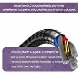 Usams US-SJ581 PD3.1 Type-C To Type-C Çinko Alaşım 240W Hızlı Şarj ve Data Kablosu 2m