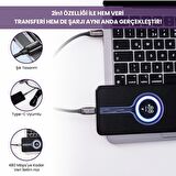 Usams US-SJ581 PD3.1 Type-C To Type-C Çinko Alaşım 240W Hızlı Şarj ve Data Kablosu 2m
