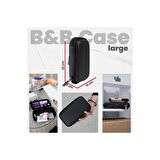 NPO B&B Large Case Ultra Darbe Koruyuculu,Kablo,HDD ve Aksesuar için Çok Amaçlı HardCase Çanta-Siyah