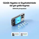 Usams Kablosuz Şarj Mıknatıslı MagSafe Ultra Slim Alüminyum 5000mAh 20W Powerbank CD220PD