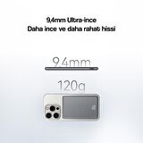 Usams Kablosuz Şarj Mıknatıslı MagSafe Ultra Slim Alüminyum 5000mAh 20W Powerbank CD220PD