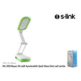 S-Link ML-300 Beyaz 24 Ledli Ayarlanabilir Şarjlı Masaüstü Led Lamba