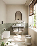 VitrA Liquid A42689 Ankastre Uzun Lavabo Bataryas, Krom