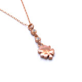 Zirkon Taşlı Yonca Rose Gümüş Kolye GK-253