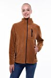 Genius Kadın Polar Tam Fermuarlı Outdoor 3 Cepli Spor Polar Ceket