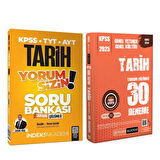 İndeks Akademi 2025 KPSS TYT AYT Tarih Yorum Sizin Soru Bankası ve Pegem Deneme Seti 2 Kitap