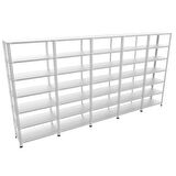 Raffar 7 Katlı 5’li Bitişik Galvaniz Çelik Raf. Depo, Dosya Raf