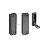 Microcase Çinko Kaplama Bas Açıl Pratik Askılık Anahtar Şapka Eşya Havlu vb Askılık - SİYAH AL5181 2 ADET