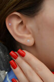 Şeffaf Silikon Çift Toplu Piercing – 8 mm Bar | Helix, Kıkırdak, Lob Uyumlu | 2 Adet