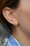 Şeffaf Silikon Çift Toplu Piercing – 8 mm Bar | Helix, Kıkırdak, Lob Uyumlu | 2 Adet