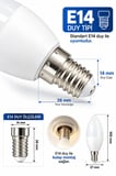 7 Watt E14 4000K Günışığı Led Ampül Buji Led Ampül
