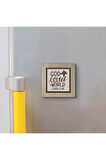 Yuhanna 3:16 Baskılı MDF Magnet 7X7