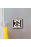 Tengricilik Sembolü Baskılı MDF Magnet 7X7
