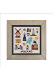 Hollanda Sembolleri Baskılı MDF Magnet 7X7
