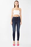 Kadın Koyu Lacivert Süper Skinny Fit Jean Pantolon