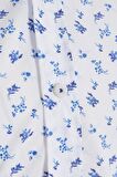 Beyaz Slim Fit Çiçek Desenli Gömlek | S