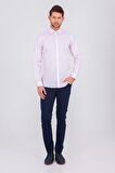 Pembe Slim Fit Gömlek | S
