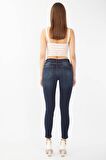Kadın Skinny Fit Esnek Pantolon Koyu Lacivert