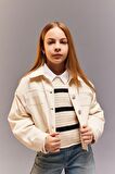 DeFacto Kız Çocuk Cropped Fit Pamuklu Uzun Kollu Gömlek D9147A825SPER233