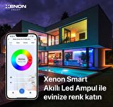 Wi-Fi LED Akıllı RGB Ampul Mobil Uygulama Denetimli, Google Home ve Alexa Uyumlu Çok Renkli Lamba X7021