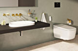 VitrA Frame 5653B401-0016 Tezgah Üstü TV Lavabo, VitrA Clean, 57 cm, Mat Beyaz