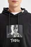 DeFacto Tupac Shakur Boxy Fit Kapüşonlu Sweatshirt B5520AX24SPAR204