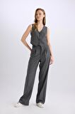 DeFacto Wide Leg Çift Cepli Normal Bel Standart Boy Pantolon D5066AX24AUAR61