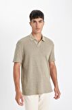 DeFacto Regular Fit Kısa Kollu Dokulu Triko Polo Tişört D4810AX24SMKH96