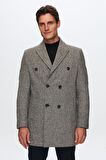 Ds Damat Regular Fit Gri Yakası Çıkartılabilir Kürklü Kaban 9HF08ORT10004 9HF08ORT10004