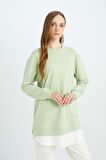 DeFacto Regular Fit Bisiklet Yaka Basic Düz Sweatshirt Tunik A9529AX24AUGN1207