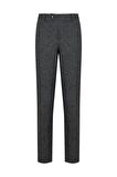 Siyah Desenli Regular Fit Kumaş Pantolon | 44