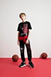 Erkek Çocuk NBA Chicago Bulls Beli Paçası Lastikli Cepli Eşofman Altı