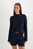 DeFacto Regular Fit Yumuşak Dokulu Bisiklet Yaka Triko Kazak C9075AX24WNNV131