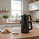 Karaca Berry Tea XL 2 in 1 Çelik Demlikli Çay Makinesi ve Kettle Shiny Black