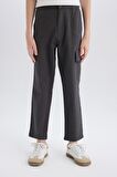 Erkek Çocuk Standart Paça Keten Karışımlı Pantolon