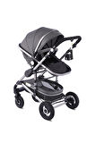 Baby Storch - Seyahat Sistem Bebek Arabası 3 in 1 - Gri/Siyah Renk