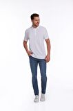 Beyaz Regular Fit %100 Pamuk Polo Yaka Tişört | M