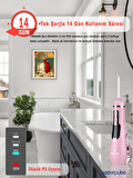 WaterPulse WP-V500-P Water Flosser Taşınabilir, Şarjlı, Masajlı, Diş/Protez Bakım ve Ağız Duşu-Pembe
