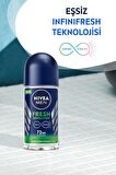 Nivea Men Erkek Roll-on Deodorant Fresh Sensation 50ml, 72 Saat Anti-perspirant Koruma, Uzun Süreli Koruma