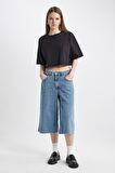 DeFacto Coool Loose Fit Bisiklet Yaka Basic Düz Kısa Kollu Tişört X2381AZ24SMBK81