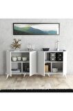 Mezza 1602 Elegante 180 Cm Modern Konsol Beyaz