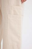 DeFacto Coool Wide Leg Kargo Yüksek Bel Keten Karışımlı Pantolon C0964AX24SMBG155