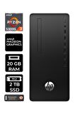 HP 295 G9 RYZEN 3 5300G 20GB RAM 2TB SSD RX550/4GB FDOS 6D391EA MASAÜSTÜ PC & PER4 BELLEK