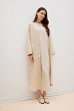 DeFacto Relax Fit Şal Yaka Krinkıl Kumaş Uzun Kimono E1816AX25SPBG757