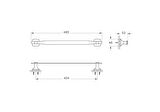 VitrA Base 400 A4411936 Uzun Havluluk, Mat Siyah