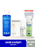Akne Giderici Bakım Seti: Gözenek Sıkılaştırıcı & Arındırıcı Tonik + Akne Serum+80 li Pamuk Hediye