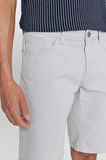 Erkek Taş Slim Fit Dar Kesim Armürlü %100 Pamuk Casual Chino Şort