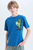DeFacto Erkek Çocuk Minecraft Kısa Kollu Tişört D9561A825SMBE776