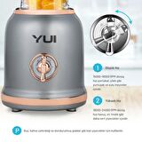 Yui M-18 3'ü 1 Arada Retro Gri 300 W Smoothie Blender Set